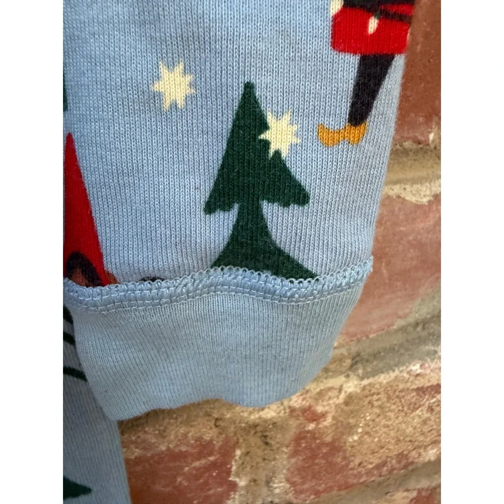 Hanna Andersson Kids Pajamas Organic Gnome Trees Blue‎ Size 12 Christmas PJ
